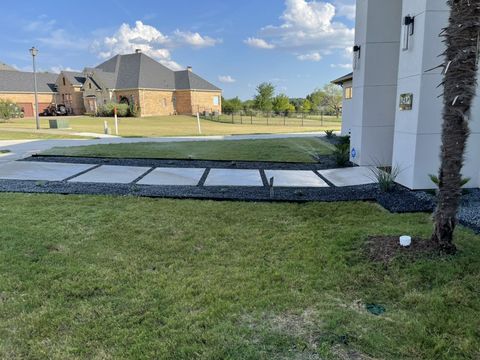 Wide view of the finished front yard