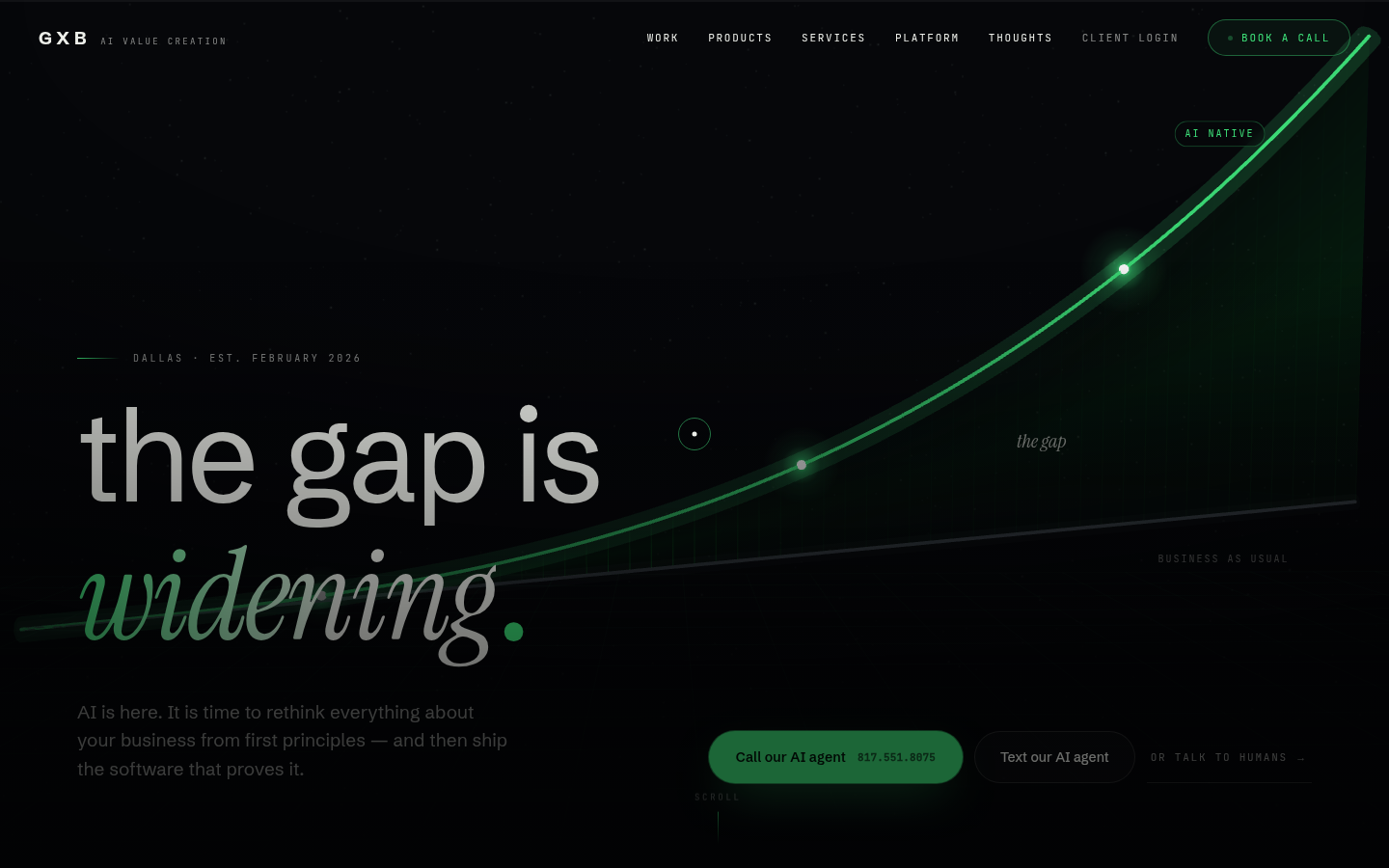 GXB website design
