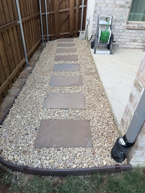 Britt Brown 16×24 in pavers on a gravel base