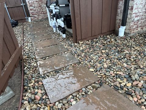 Colorado multi-colour stone path with Brittany paver steps
