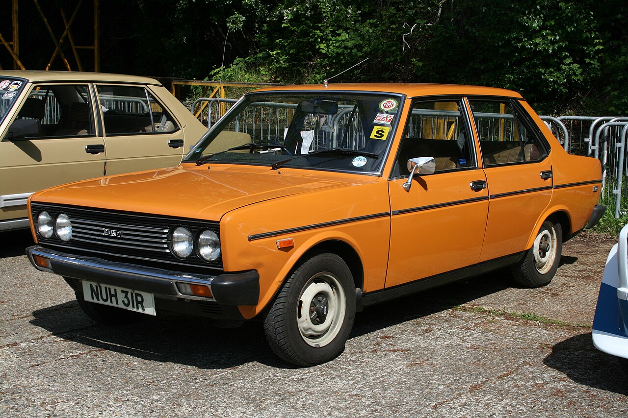 A 1976 Fiat 131 S 1600 parked on a street