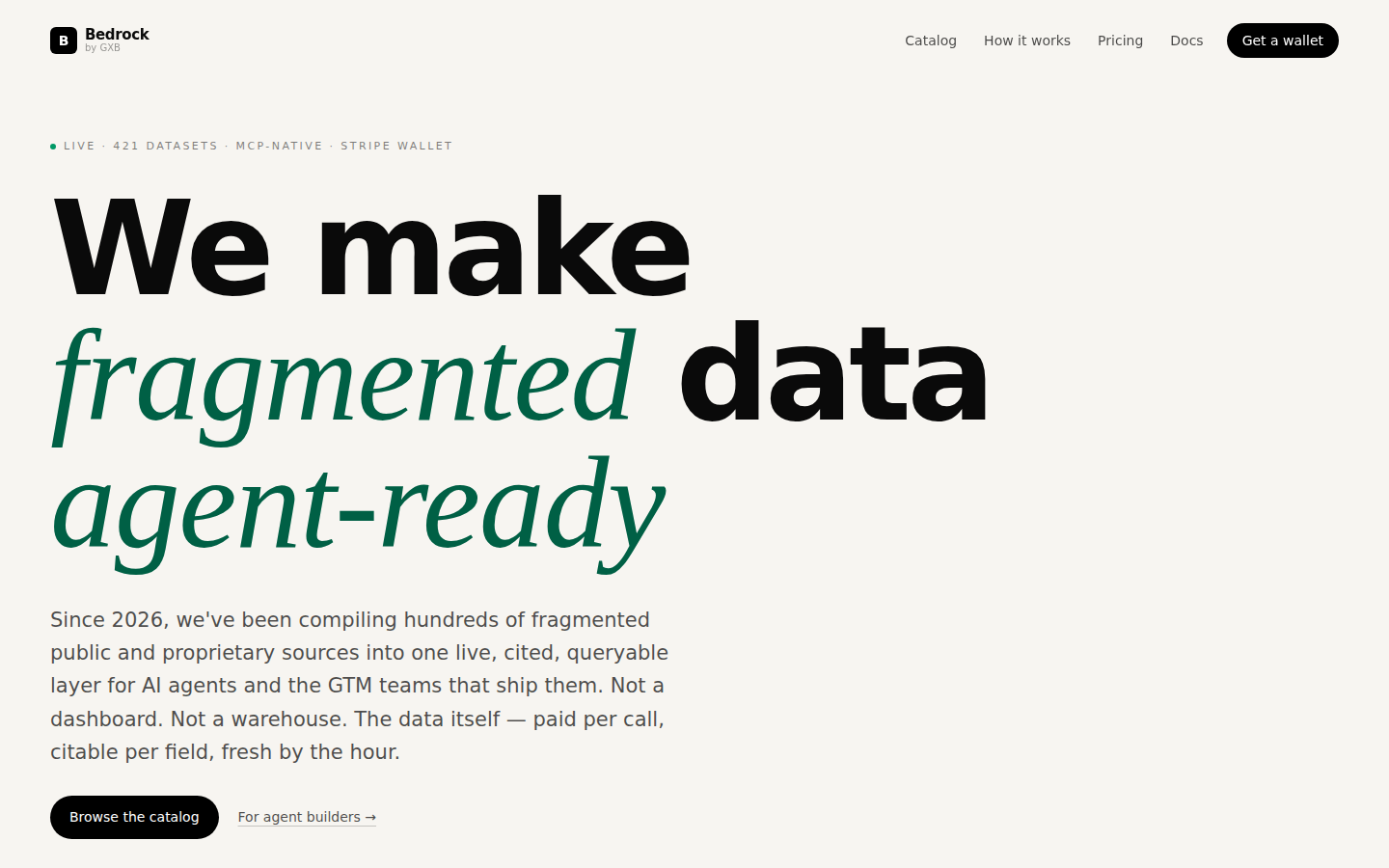 Bedrock website design